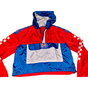Vintage Pepsi pullover Windbreaker - size XL - total retro vibes